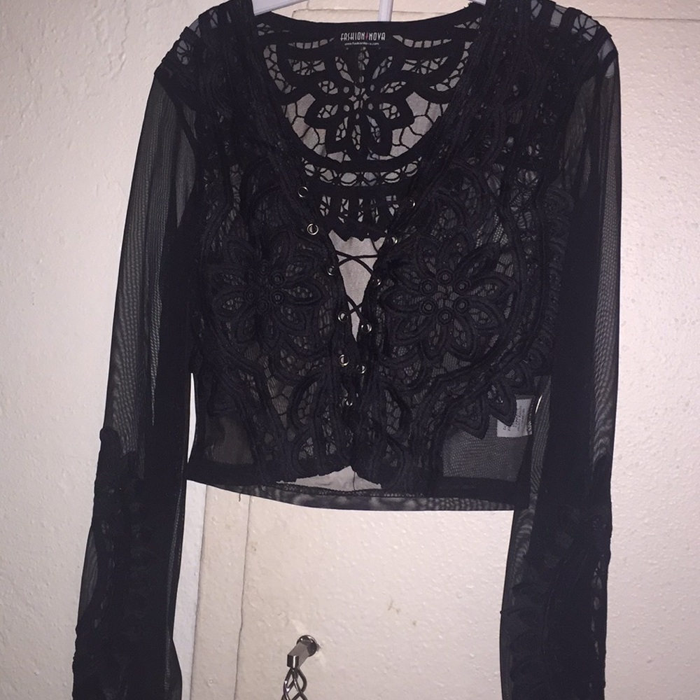Sheer crop top
